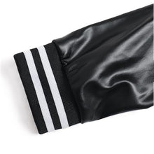 Black Bomber Chic Biker Genuine Sheepskin Leather Jacket for Women?s