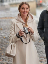 A Paris Proposal 2023 Alexa PenaVega White Long Coat