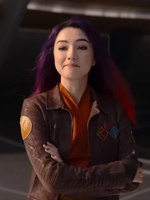 Ahsoka 2023 Natasha Liu Bordizzo Brown Leather Jacket