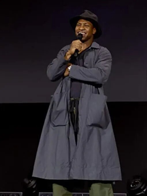 Ant Man 3 2023 Jonathan Majors Grey Trench Coat