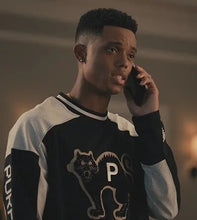 Bel-Air S02 Will Smith Black Cat Embroidered Shirt