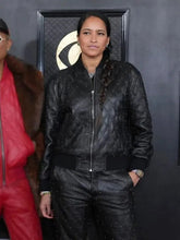 Grammys Awards 2023 Helen Lasichanh Black Tracksuit