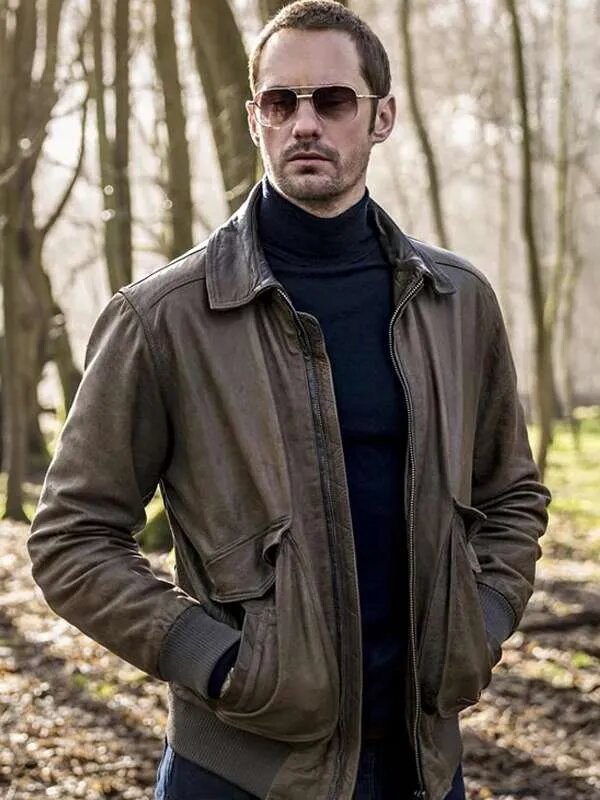 Alexander Skarsgård Infinity Pool 2023 Leather Jacket