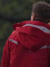 Jeremy Renner Rennervations 2023 Red Hooded Jacket