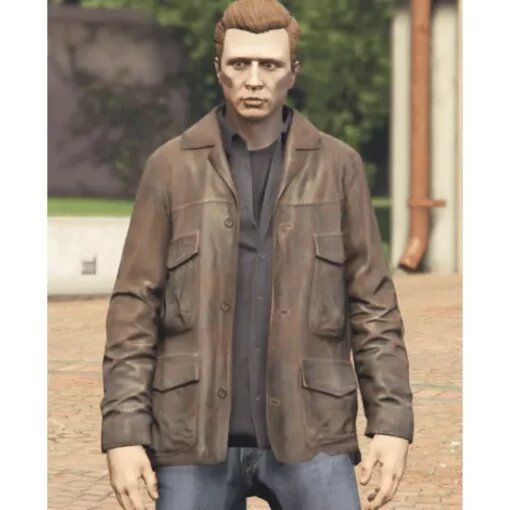 GTA 5 Michael Brown Leather Jacket