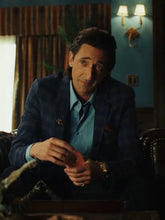 Poker Face 2023 Adrien Brody Blue Plaid Blazer