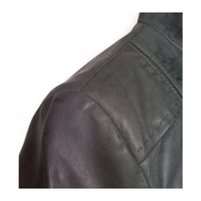Black Stab-Stitch Style Genuine Sheepskin Racer Leather Jacket for Women