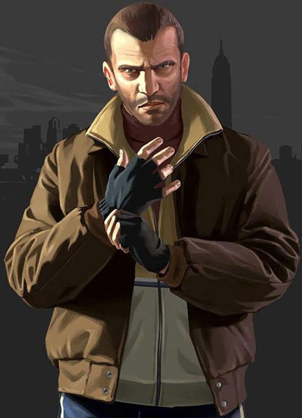 GTA IV Niko Bellic Bomber Leather Jacket