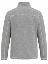 Back view of Rafe Cameron's Outer Banks grey fleece jacket