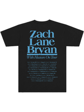 Black tee with blue 